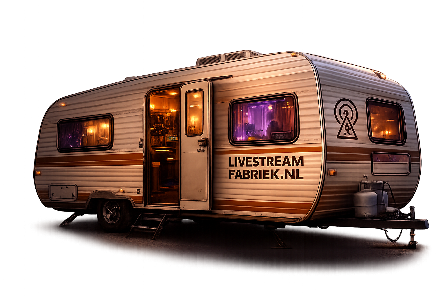 Livestreamfabriek caravan