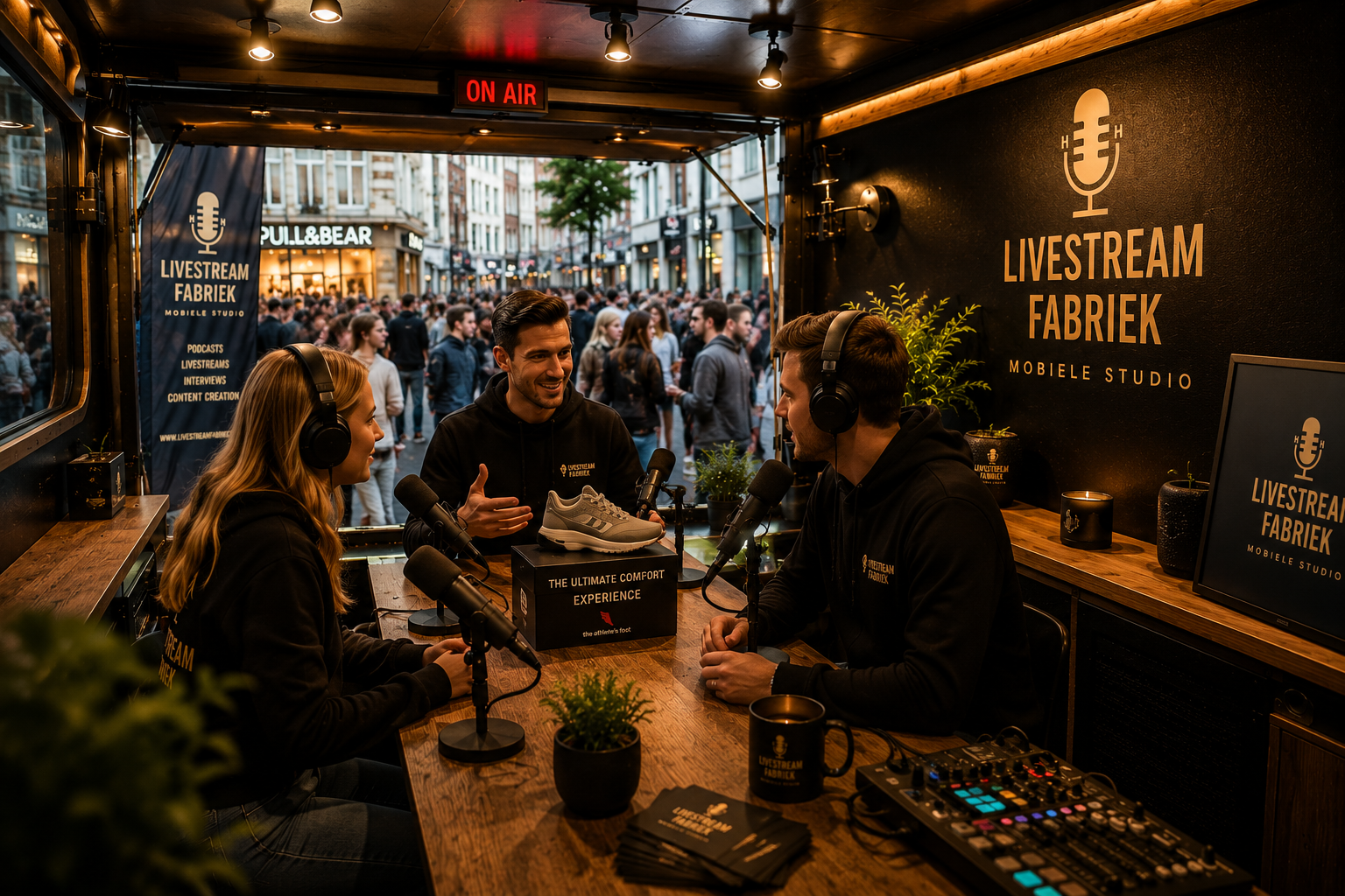 Professionele podcast en content opname op locatie